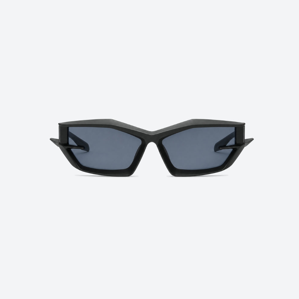 VYSER Black sunglasses with a white background