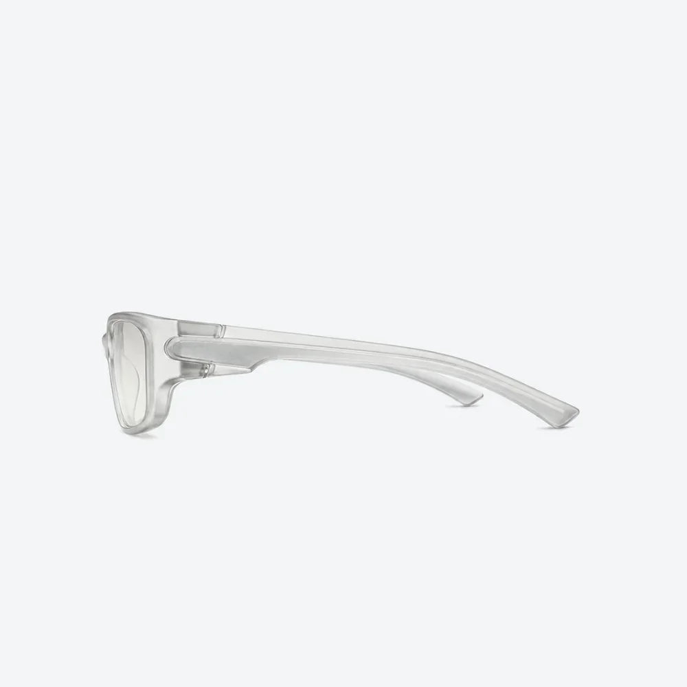 VYSER clear acetate rectangular eyeglasses with minimalist streetwear frame design