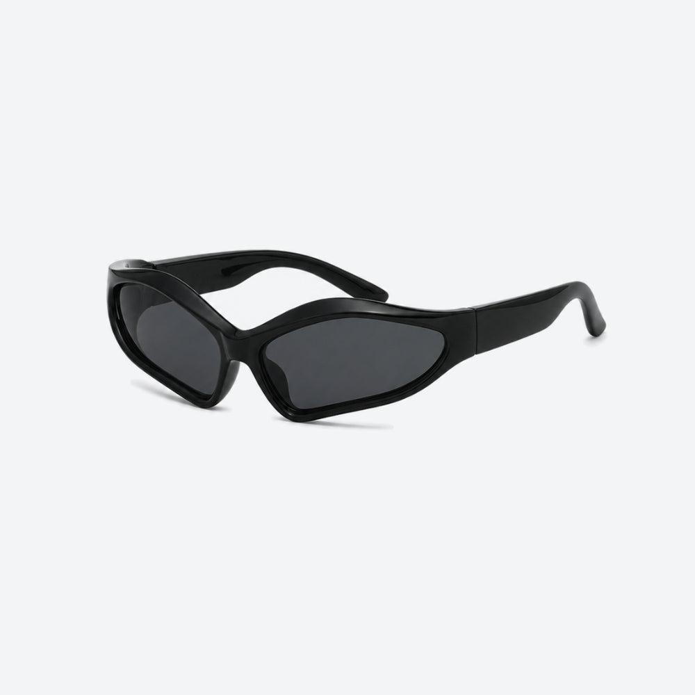 VYSER Black sunglasses on a white background