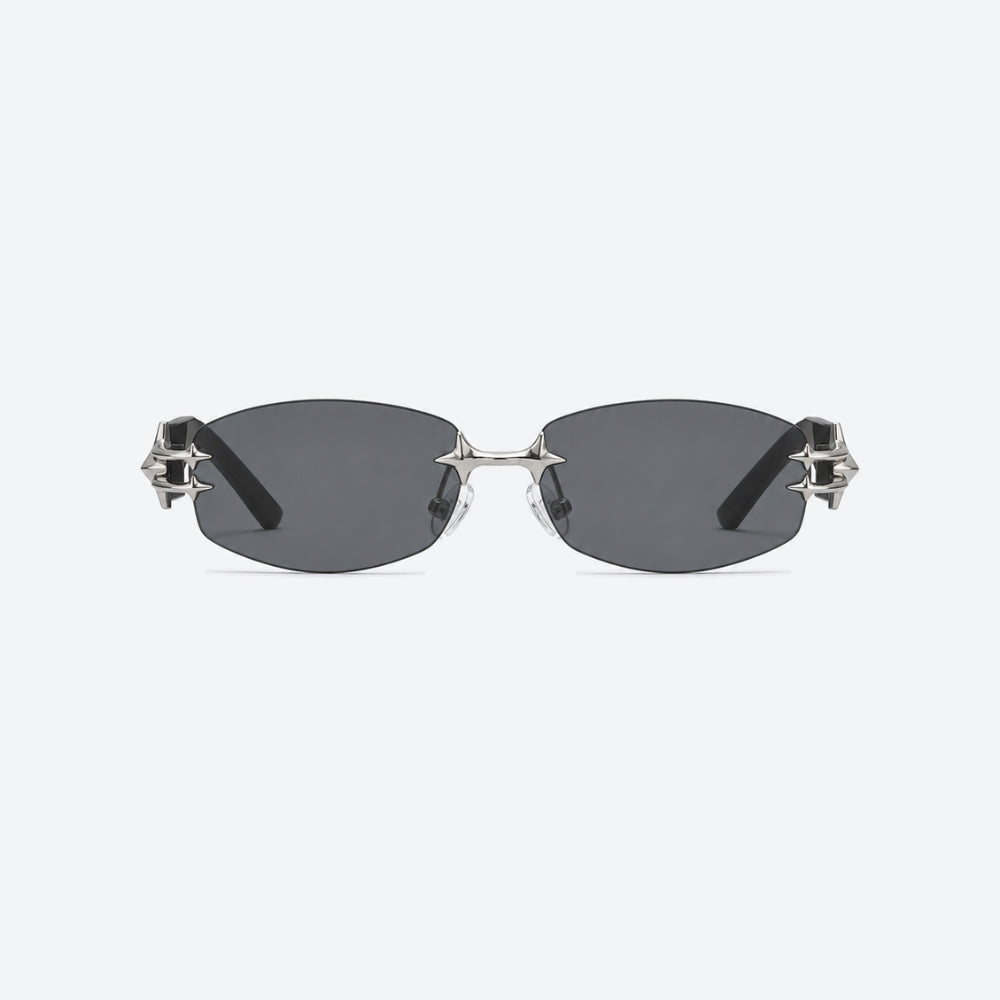 VYSER Sunglasses with black frames and dark lenses on a white background
