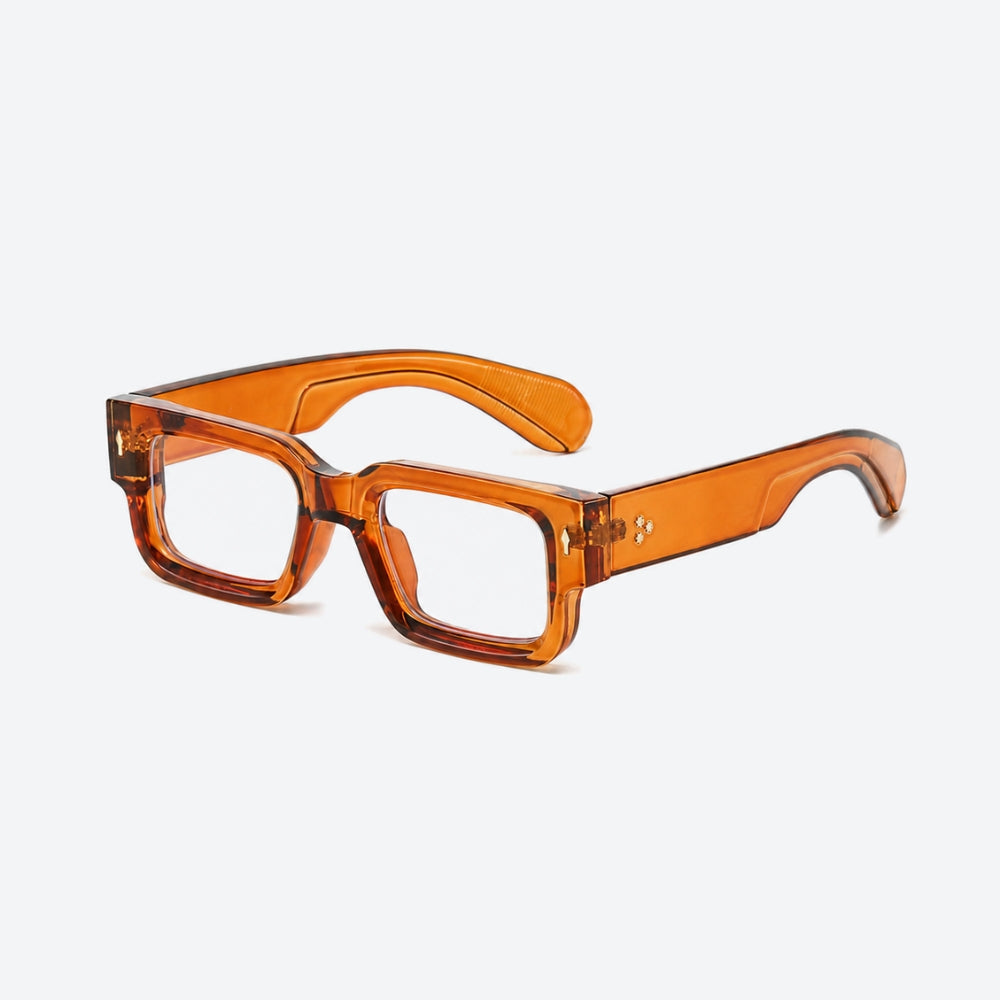 VYSER Orange eyeglasses on a white background