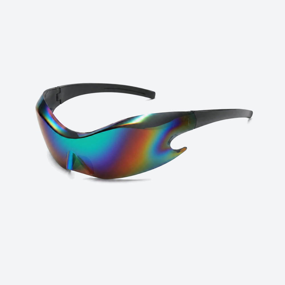 VYSER Sunglasses with colorful lens and black frame on a white background