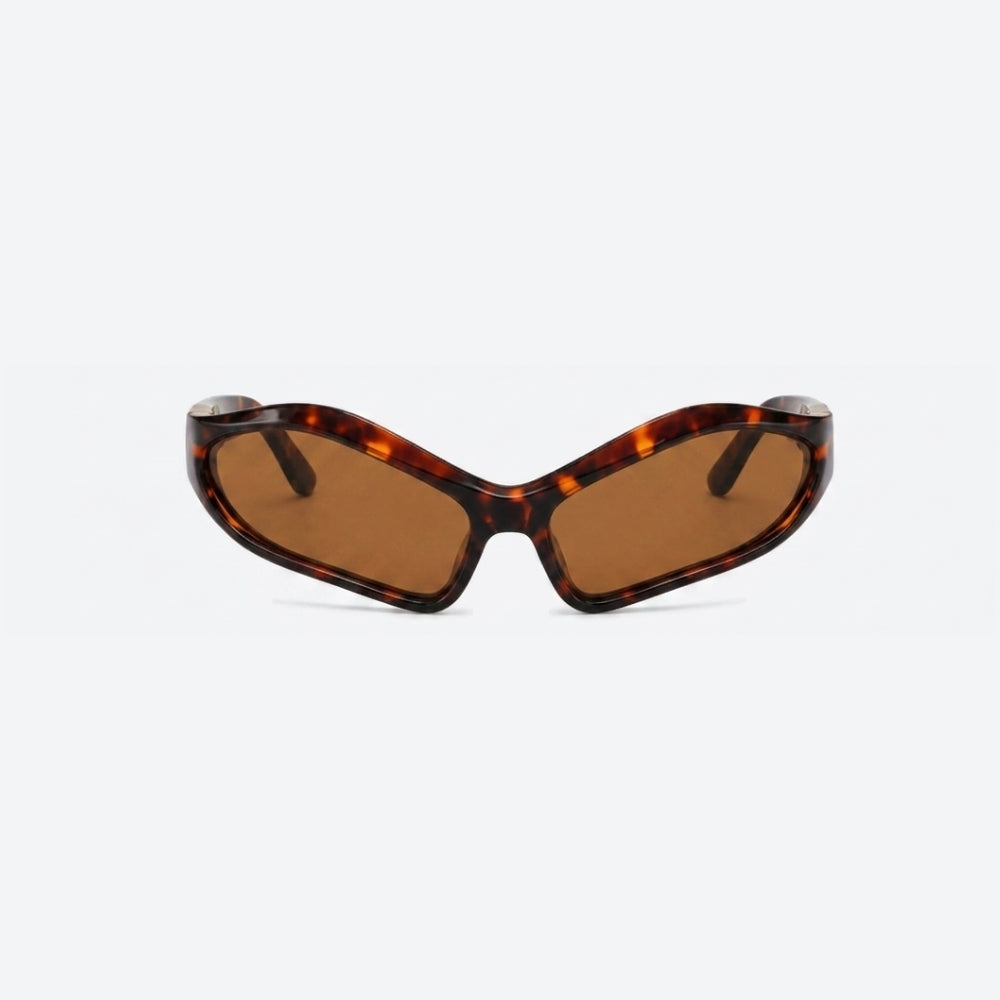 VYSER Sunglasses with tortoiseshell frame and brown lenses on a white background