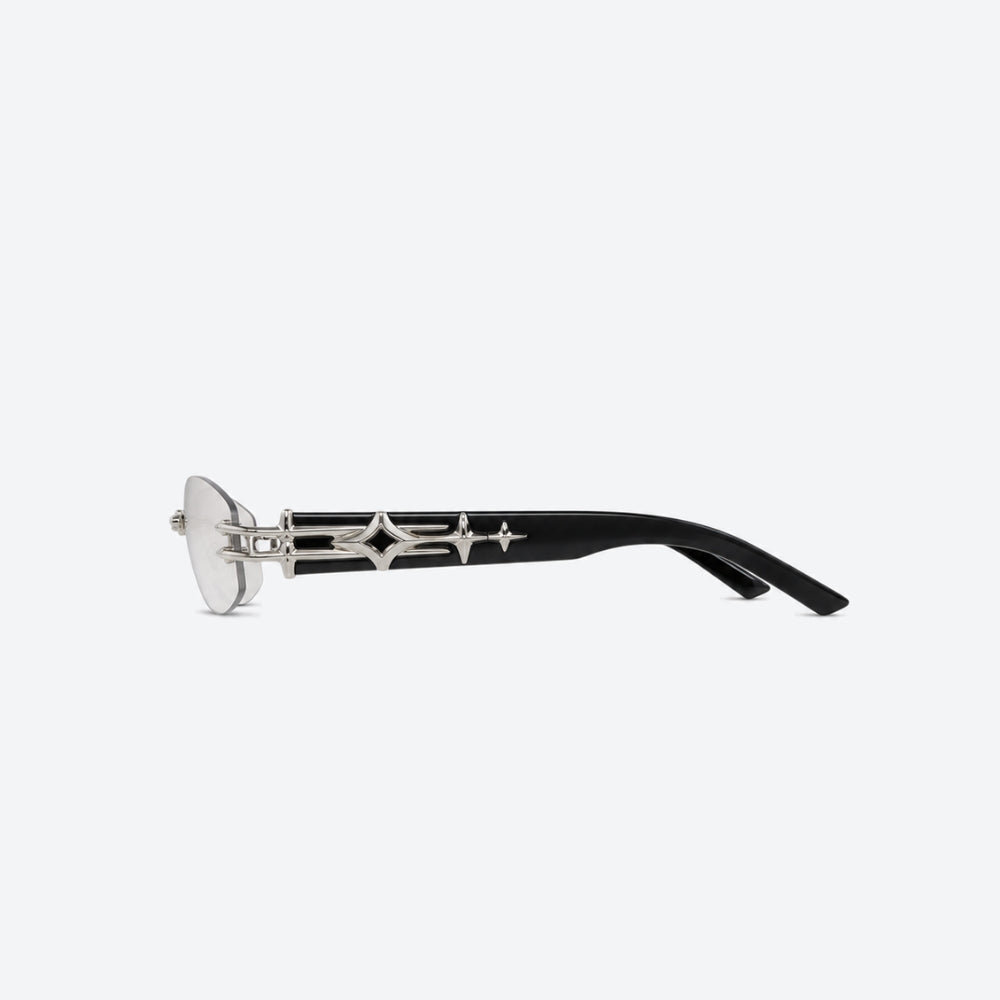 VYSER Blue car door handle on a white background