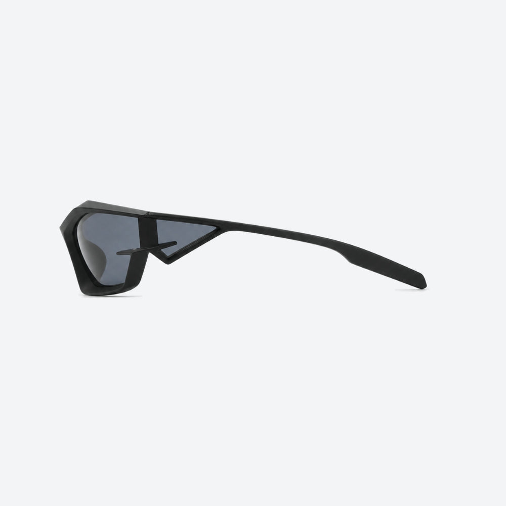 VYSER Black sunglasses with a white background