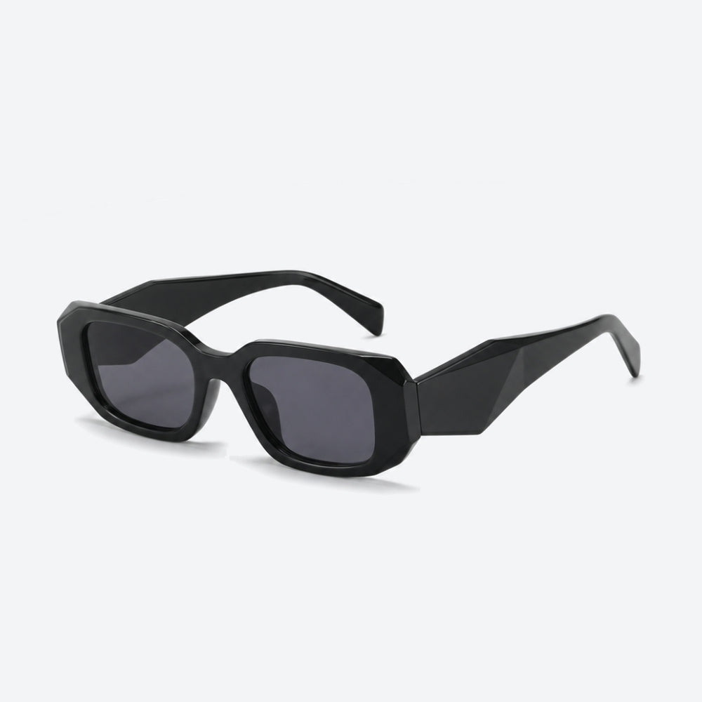 VYSER Black sunglasses with a white background