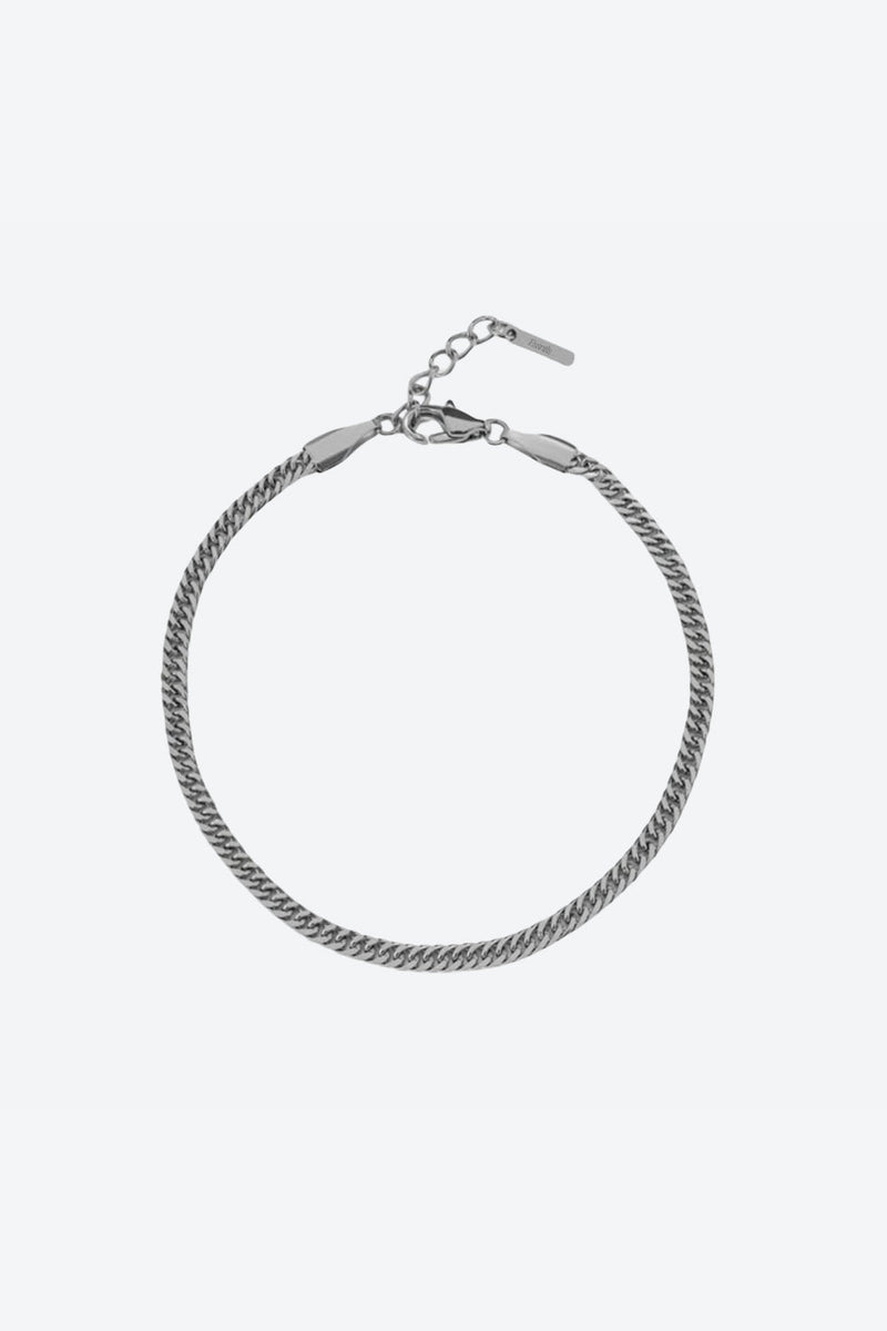 3MM Cubano Braccialetto - ARGENTO