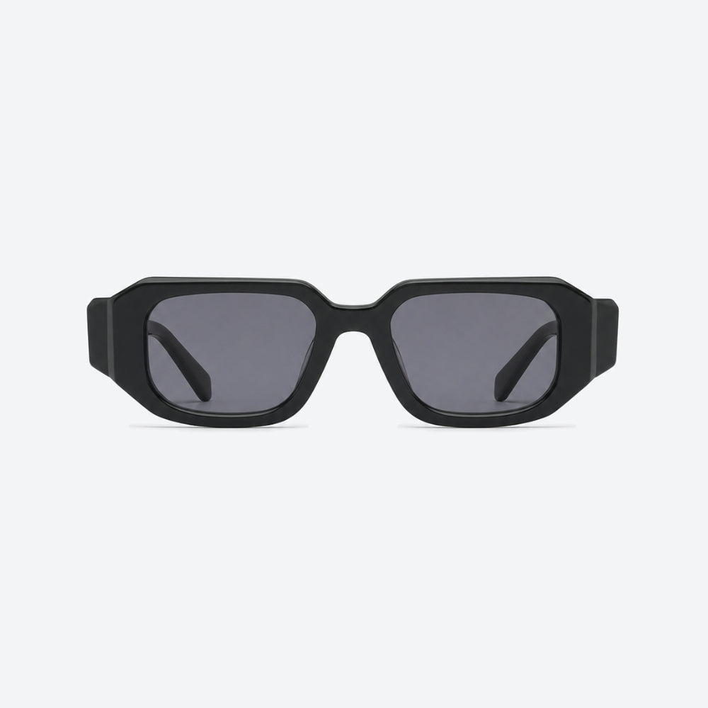 VYSER Black sunglasses with a white background