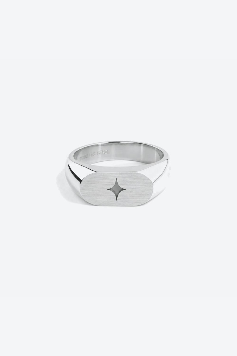 Signet Star Ring - Silver