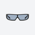 VYSER Black sunglasses with dark lenses on a white background