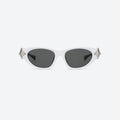 VYSER WHITE sunglasses with silver STAR accents on a white background