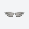 VYSER Silver sunglasses with a clear frame on a white background