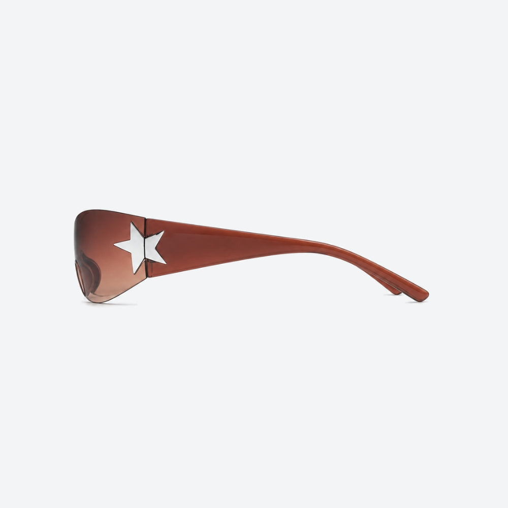 VYSER Sunglasses with a gradient brown lens on a white background