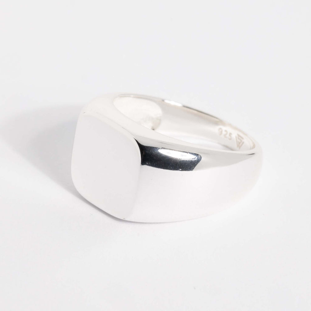 Abgerundeter Siegelring | Light Silver