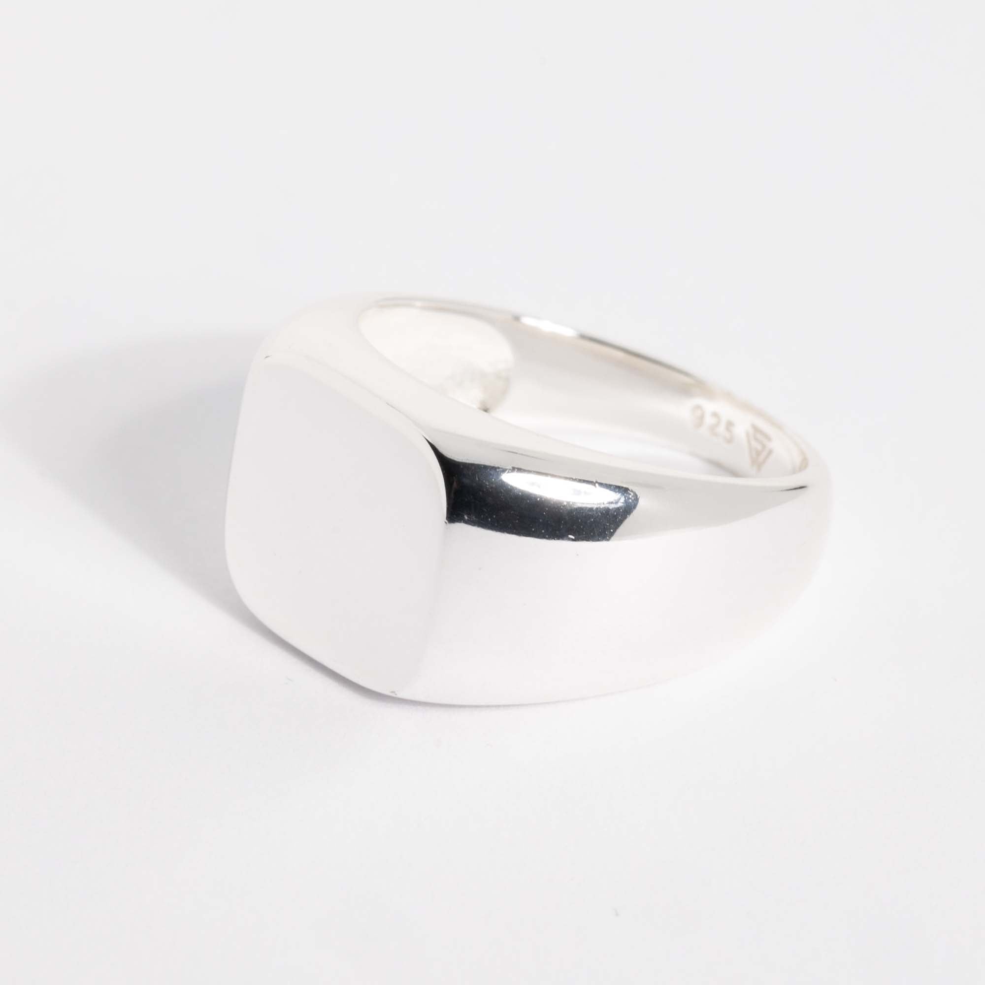 Abgerundeter Siegelring | Light Silver