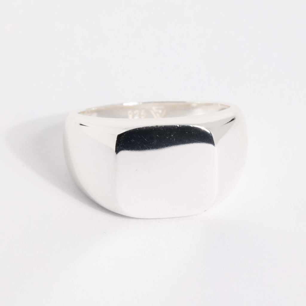 Abgerundeter Siegelring | Light Silver