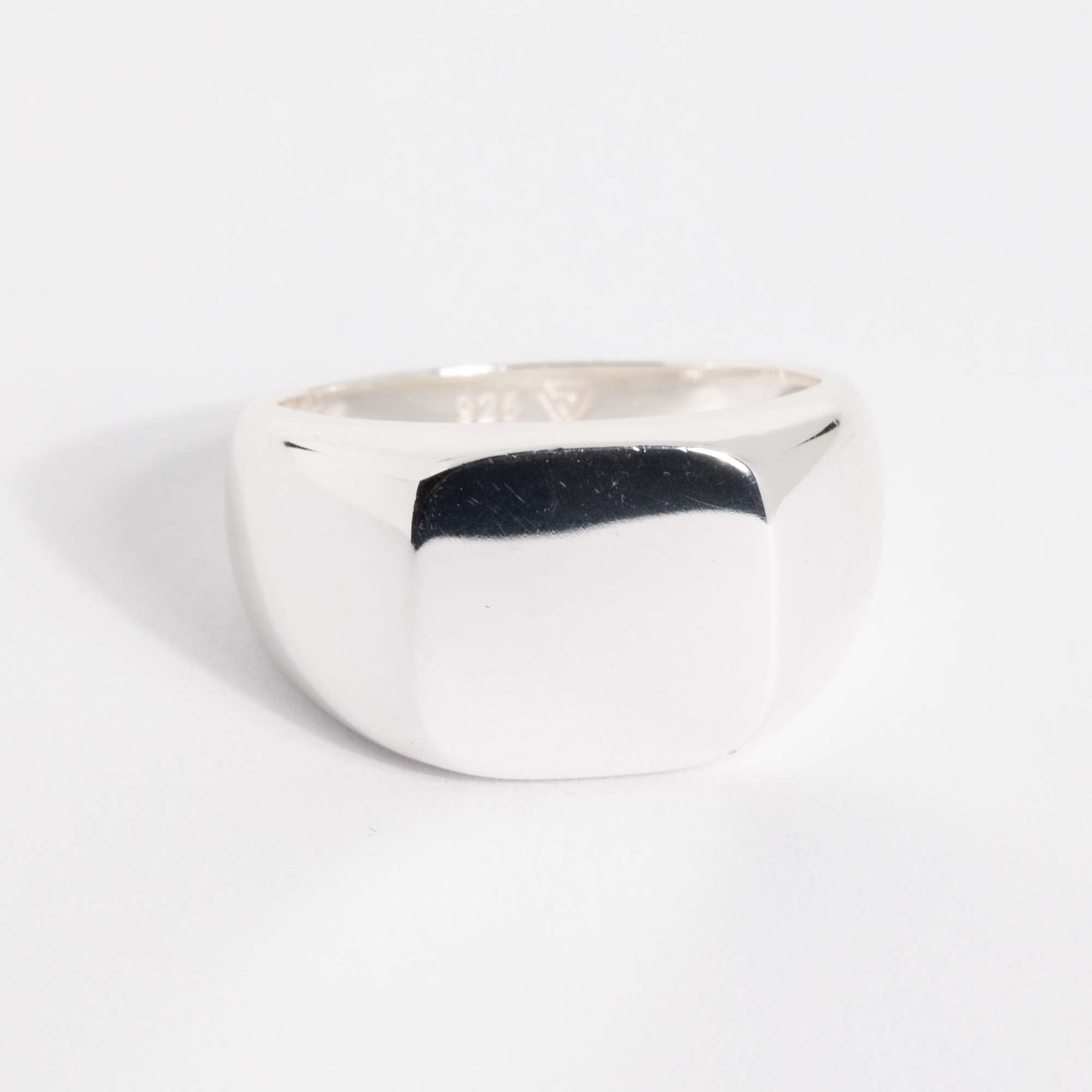 Abgerundeter Siegelring | Light Silver