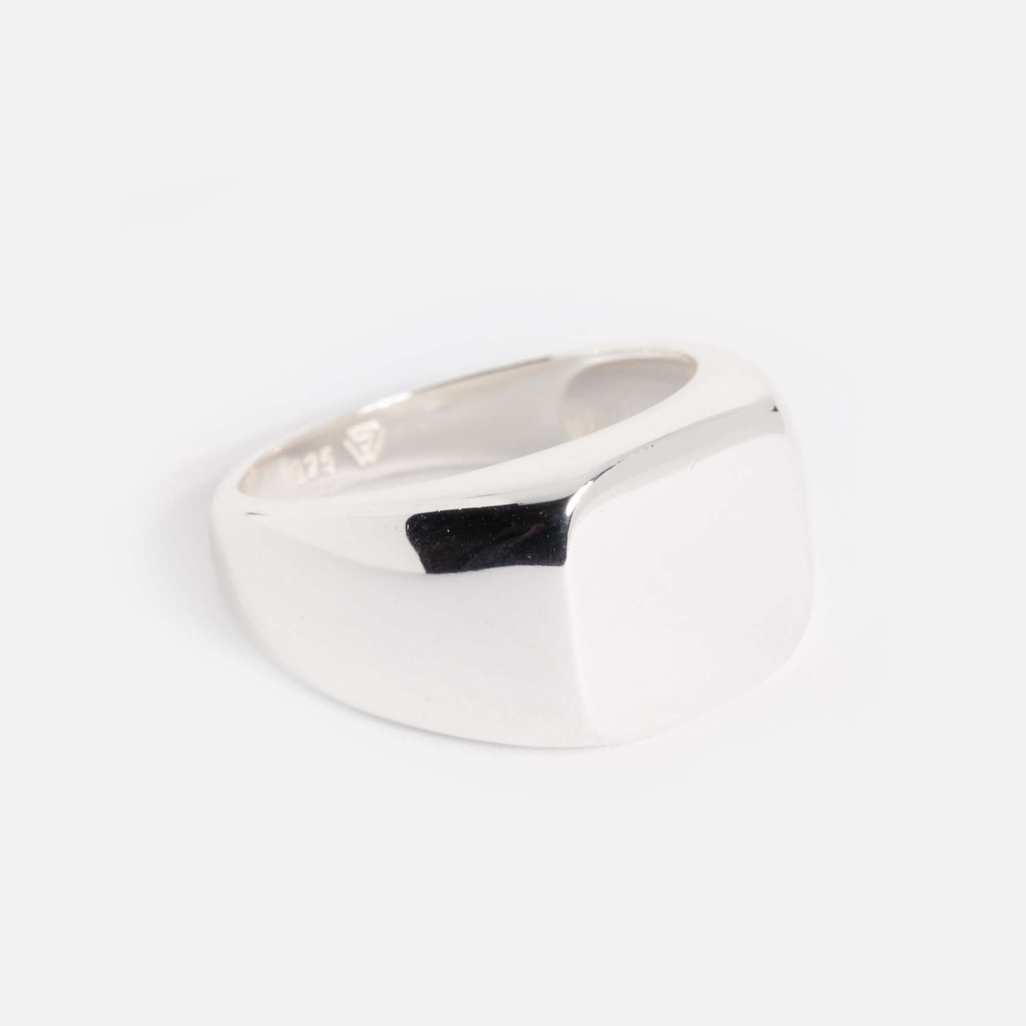 Abgerundeter Siegelring | Light Silver
